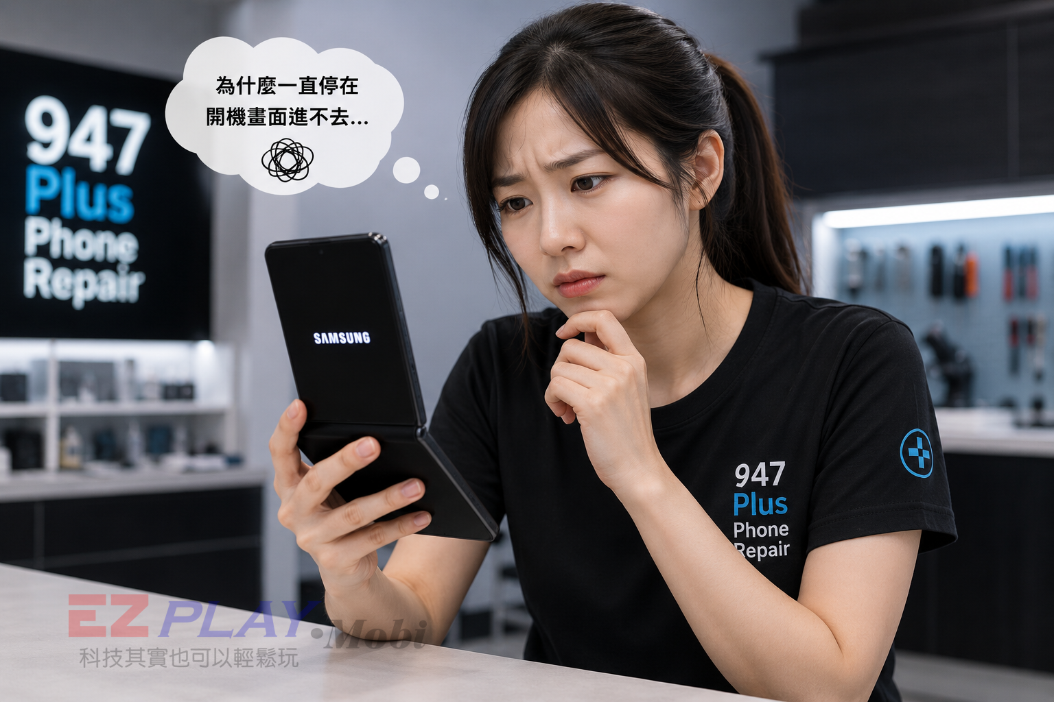 三星 Fold Flip 摺疊手機開機卡在 Samsung Logo 畫面