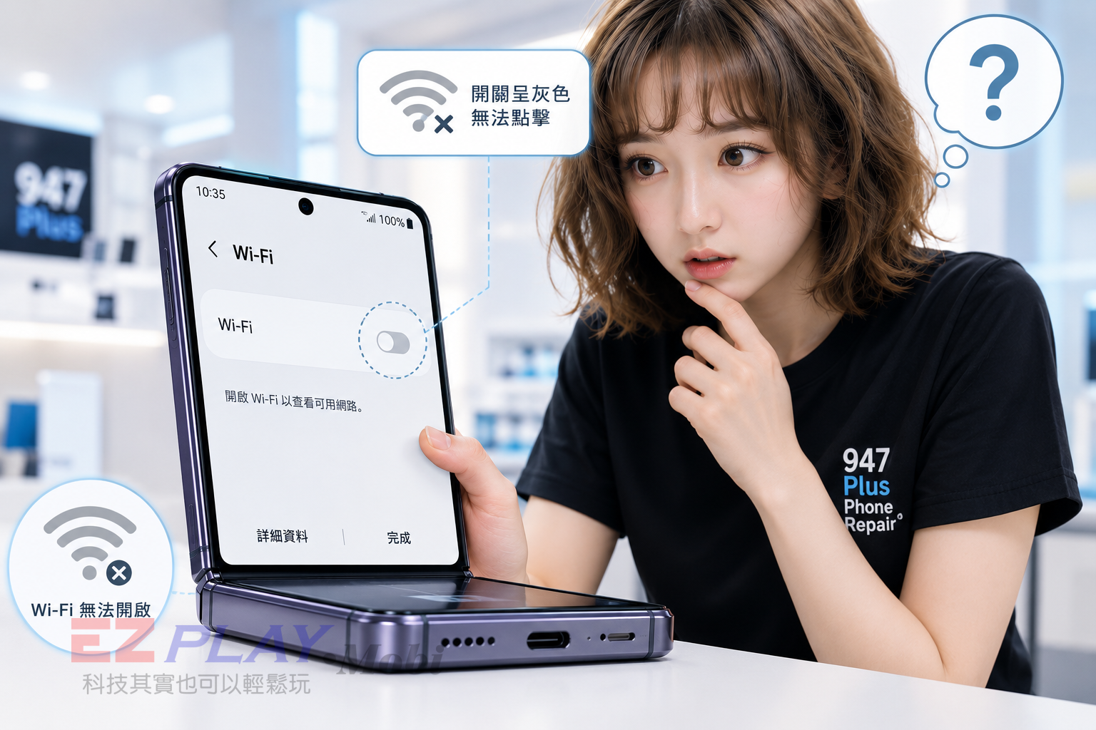 摺疊手機 Wi-Fi 開關變灰無法開啟